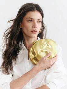 SHECARRY Ladies Clutch Bag, Gold Special-Shaped, Exquisite Party And Dinner Bag. - Gold - View 6