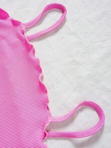 SHEIN Set de 4 piezas de camisetas de punto de unicolor para niña - Multicolor - Ver 4