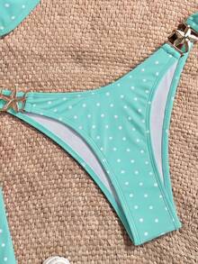 Swim Mod Bộ bikini hai mảnh in họa tiết nhiệt đới dành cho nữ, thích hợp cho kỳ nghỉ thường ngày. - Nhiều màu - Xem 5
