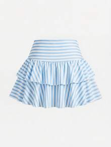 SHEIN Girlism 随机4件，赠送1件。少女休闲、运动、校园、返校季，黑色荷叶边下摆短裤搭配伞裙，春夏皆宜，适合夏季休闲、校园、运动、户外野餐、街头摄影、母亲节、毕业典礼等场合，也适合春夏日常、外出、度假、节日穿着，时尚女孩，休闲装，新款，返校季，轻松休闲风，返校季 - 彩色 - 查看 2