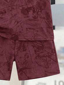 Tween Boy Casual Comfortable Minimalist Round Neck Short Sleeve T-Shirt And Shorts Set - Multicolor - View 5