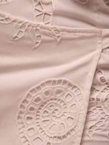 MUSERA 刺绣不对称裹身系带迷你裙套装（仅含下装）夏季春季性感可爱海滩度假伊比沙岛派对外出热带热浪 - 白色 - 查看 6
