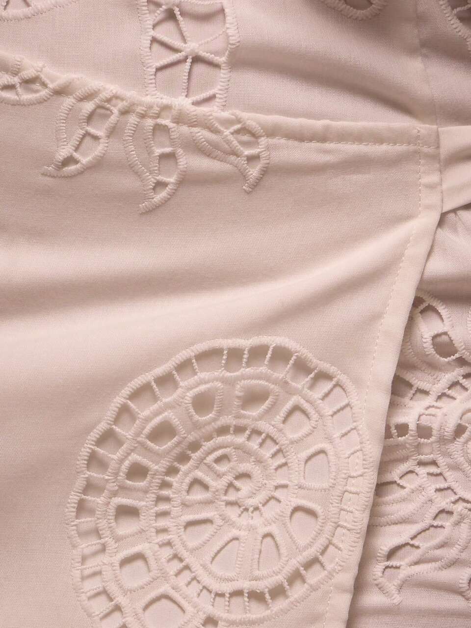 White Broderie Asymmetric Wrap Over Tie Side Mini Skirt