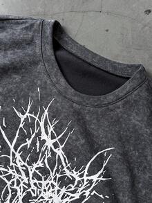 PAVTROS Men's Fashionable Versatile Printed Round Neck Casual Tank Top, Holiday - Grey - View 5