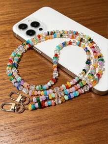 Cordón cruzado multicolor de piedra en forma de cubo para fundas de teléfono, anti-pérdida - Multicolor - Ver 10