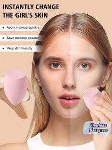 5/10/15/25/30/40/50 pièces Lot d'éponges de maquillage multicolores - Tampons de mélange de fond de teint sans latex à double usage pour liquide/crème/poudre, outils cosmétiques lisses et sans couture pour tous les types de peau, accessoires de vanité et de voyage abordables, décoration de chambre, cadeaux de Noël pour femmes, remplissages de bas de Noël, cadeaux - Multicolore - Voir 1