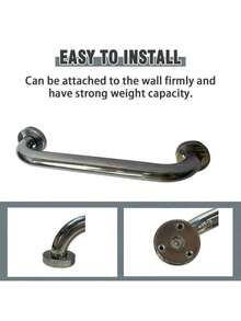 Stainless Steel Grab Bar Bathroom Handicap Shower Tub Handle Support Bathroom Accessories Bathroom Tools - silver - View 5