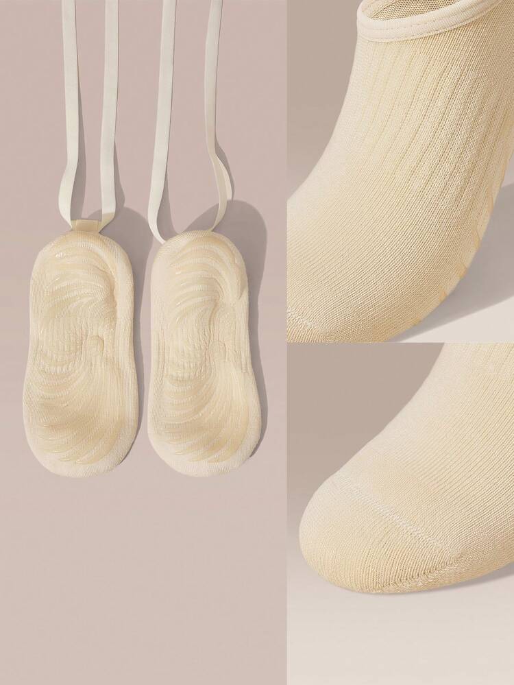 2 Pair Yoga Socks With Detachable Straps Non Slip Grippy Sole Arch Support Seamless Toe Lace Up Pilates Barre Studio Daily Wear