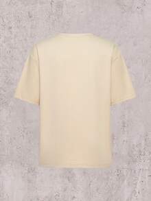 Skyrend Camiseta de Manga Curta Masculina Casual, Versátil e Minimalista com Estampa Gráfica no Peito e Slogan em Inglês, Zrgoth - Damasco - Visão 2