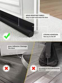 1 Single Sided Door Draft Stopper Windproof Insect Proof Soundproof Waterproof For Bedroom Home Insulation Must Have Accessory - Multicolor - View 7