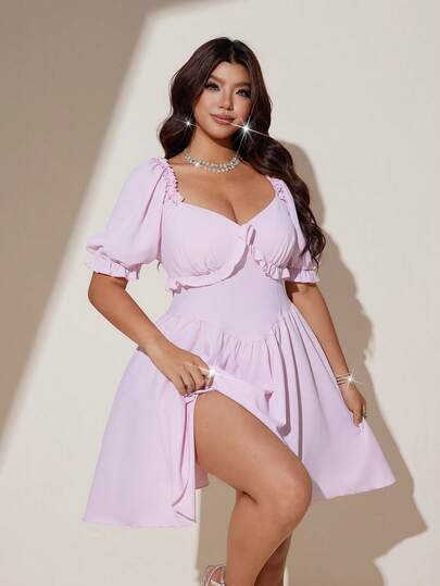 Viva Relle Vestido de mujer de talla grande de alta moda, de diseño elegante, refinado, con estilo retro y sexy, ideal para vacaciones y uso diario, de diseño de nicho, una prenda esencial de primavera/verano