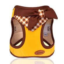 PETSIN Luxury Plaid Bow Design Dog & Cat Harness | 3D Ergonomic Breathable Air Mesh Vest | Soft Adjustable No-Pull Pet Vest For Small Dogs Cats, Comfortable Secure Fit For Daily Walks & Fashion Photos - Multicolor - View 15