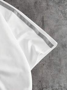 AXEPEAK Men's Casual Holiday Patchwork Button-Up Short Sleeve Shirt, Perfect Fusion Of Fashion And Tradition - White - View 6