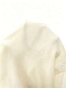 Franclia Áo cardigan dài tay cổ bẻ kiểu Pháp thanh lịch, thắt nơ phía trước, áo kiểu mùa hè màu trắng mới dành cho nữ. - Màu be - Xem 6