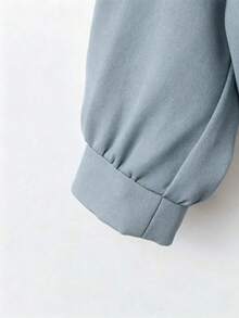Franclia Áo cardigan dài tay cổ bẻ kiểu Pháp thanh lịch, thắt nơ phía trước, áo kiểu mùa hè màu trắng mới dành cho nữ. - Màu xanh lam - Xem 6