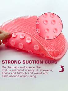 2Pcs 2-In-1 Silicone Shower Scrubber - Wall Mounted Body Exfoliator For Back & Full Body, Adult Bath Scrub Tool For Deep Cleansing & Exfoliating - Multicolor - View 6