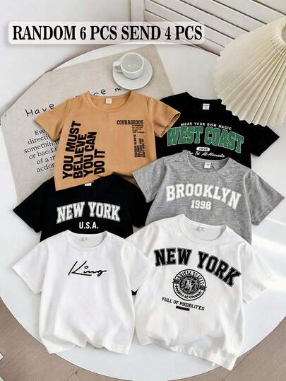 3pcs Tween Boys' Casual Round Neck Short Sleeve T-Shirts, Suitable For Summer, Classic Cool Soccer Player Silhouette Graphic Print, Size 67, Text & Graphic Print, Sporty