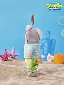 SpongeBob SquarePants | POKOJA LAND 1個 X POKOJA LAND 3D 絨毛吊飾鑰匙圈，灰色魚形，可愛獨特設計，可掛在包包、鑰匙、書包上，適合所有年齡層，生日或週年紀念的酷禮物 - 灰色 - 查看 4