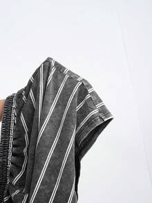 Solflare 大码女式抽绳腰条纹休闲百搭日常短裤 - 彩色 - 查看 7