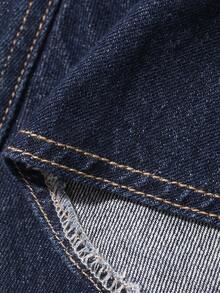 Livesso Chân váy denim ngắn nữ kiểu dáng thường ngày, đa năng, có túi khóa kéo, phù hợp cho các buổi hẹn hò và đi chơi. - Màu xanh lam - Xem 6