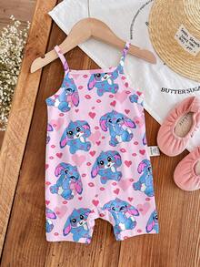 Bộ áo liền quần cho bé gái in hình trái tim hồng dễ thương, hình môi thỏ hoạt hình Lulu, chủ đề Giáng sinh, họa tiết nơ, mùa thu, thích hợp cho mùa xuân/hè, mùa hè thư giãn, kỳ nghỉ, hành trình đầy nắng, trang phục thường ngày mùa xuân, kỳ nghỉ hè, En, trang phục thường ngày mùa xuân, mùa hè thư giãn - Nhiều màu - Xem 4