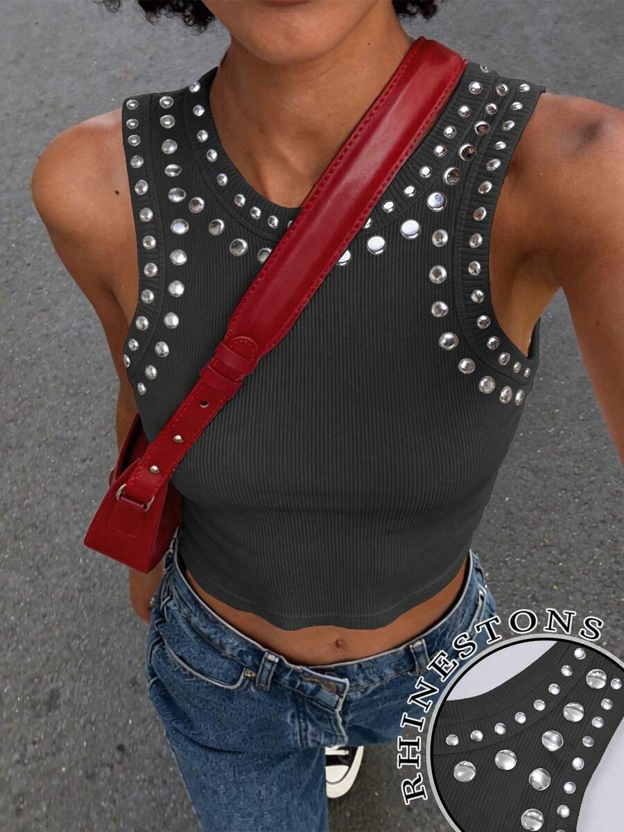 Rovax Rompi Wanita Bergaya Streetwear dengan Hiasan Payet dan Sequins - MultiWarna - View 1