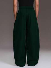 STYNVO Men's Fashionable Versatile Pocket Loose Casual Pants For Daily Wear - Dark Green - View 2