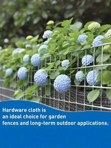1 Roll 5/10M Galvanized Rustproof Welded Hardware Cloth Chicken Wire Fence Silver Flexible DIY Garden Plant Support Poultry Netting Cage Screen Animal Fence Garden Protection Poultry Mesh - A - View 4