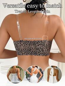 Napfluff Áo quây không trơn trượt, cài phía trước, họa tiết da báo. - Nhiều màu - Xem 2