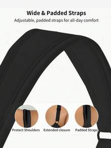 DesireSculpt Sujetador inalámbrico de talla grande - Negro - Ver 3