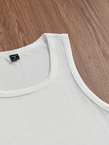 SWAVVY Men's Summer Casual Slim Fit Sleeveless Tank Top, Plain, Apricot Color - Apricot - View 8