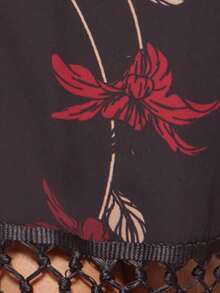 MUSERA Roja De Sol 露背吊带流苏迷你连衣裙，春夏度假伊比沙岛 - 彩色 - 查看 6