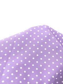Franclia Đầm maxi dáng chữ A tay ngắn thanh lịch kiểu Pháp cổ điển dành cho nữ cỡ lớn, họa tiết chấm bi, cổ áo sơ mi, ôm eo, thích hợp cho kỳ nghỉ ở vùng quê Ý, đầm dự tiệc trà chiều mùa hè. - Nhiều màu - Xem 6