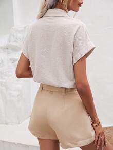 SHEIN Frenchy Áo sơ mi nữ kẻ sọc cài cúc kiểu dáng thường ngày, áo kiểu kẻ sọc, trang phục mùa hè cho nữ. - Nhiều màu - Xem 2