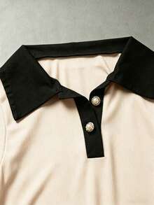 Mono elegante y versátil de punto con cuello de solapa semi-abierto, mono de mujer para primavera/verano, mono de mujer para vacaciones, mono de mujer para playa, conjunto de verano para mujer, mono de playa, mono para salir, mono para graduación, mono de vacaciones, mono casual, mono blanco, mono blanco, mono blanco de una pieza para mujer, mono blanco de verano para mujer - Multicolor 2 - Ver 3