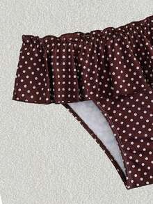Swim Vcay New White Print Low Waist Ruffle Skirt Bikini Bottoms, Casual Sexy Beach Golf Swimwear For Women Summer - Multicolor - View 5