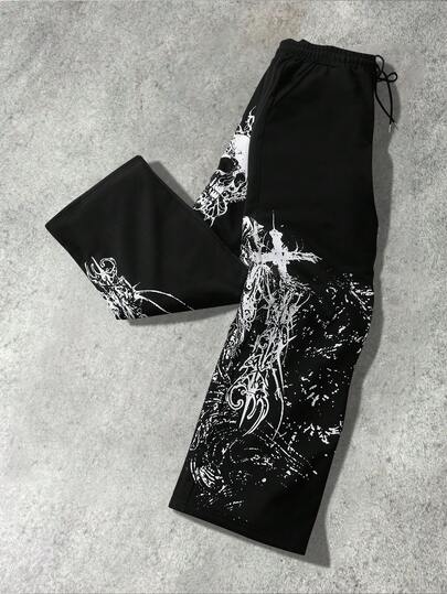 PAVTROS Quần nỉ thể thao nam phong cách retro & streetwear, quần nỉ cạp chun có dây rút, quần thể thao dệt kim, quần nỉ dệt kim 2 trong 1, quần thể thao kẻ sọc, phong cách streetwear rách rưới, cạp giả, phối đồ thể thao retro, phong cách vintage Y2K/90s, streetwear, thời trang thường ngày, quà tặng cho cặp đôi, quà tặng ngày lễ, quà tặng cho bạn trai.