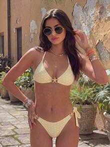 Swim Mod Bộ bikini hai mảnh họa tiết nhiệt đới cho nữ, phong cách thường ngày cho kỳ nghỉ - Nhiều màu - Xem 6