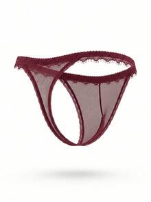 DrisQ DrisQ 1 pieza Tanga de encaje burdeos sexy para hombre - Burdeos - Ver 6