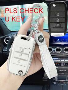 Funda para llavero con decoración del logo del coche, adecuada para Kia K3, K5, K2, KX3, K4, KX5, Carnival, Sorento, Carens Accesorios de carcasa de llave - A - Ver 11