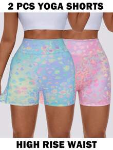 Velisys Velisys Set de 2 pantalones cortos con estampado de leopardo y colores - Multicolor - Ver 3