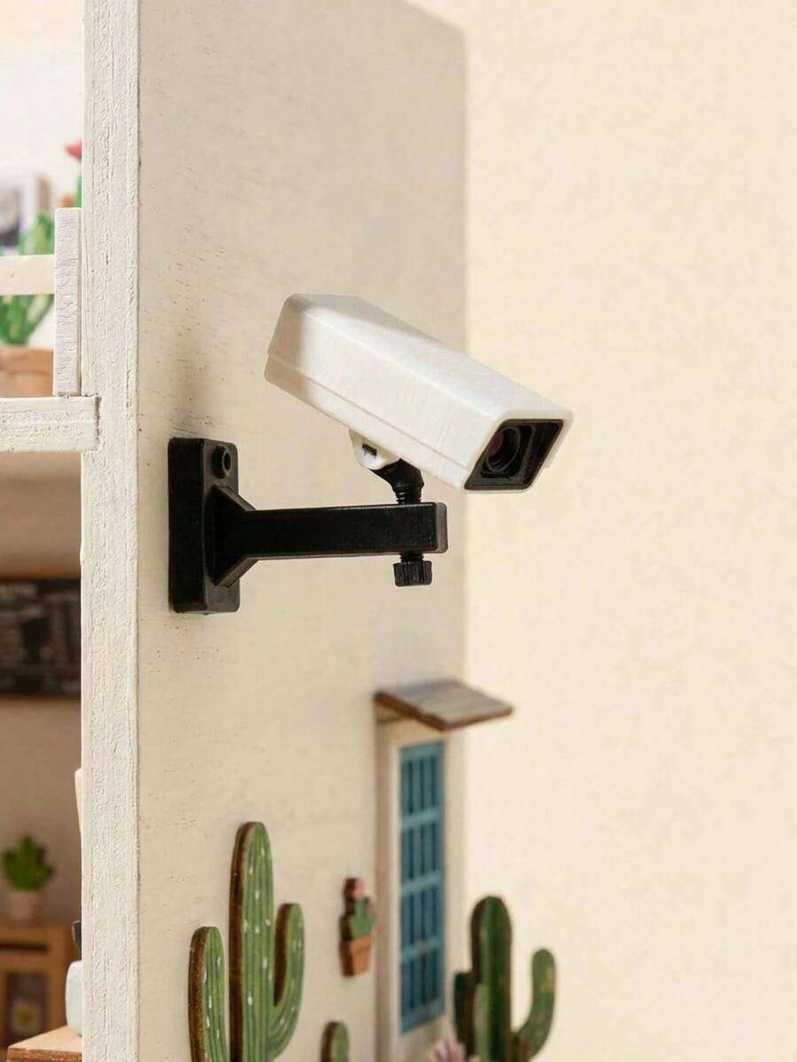POKOJA LAND One 1:12 Scale Dollhouse Miniature Surveillance Camera Model, Tiny Mini Monitoring Probe, Dollhouse Realistic Miniature Security Camera, Miniature Realistic Camera, Miniature Realistic Security Camera Model, Dollhouse Micro Mini Realistic Camera Model Prop, Miniature Food Toy Scene Decoration Model - Multicolor - View 1