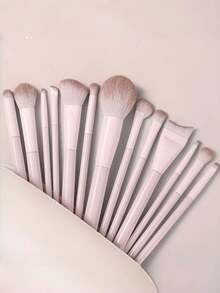 13‑Piece Professional Makeup Brush Set With Portable Makeup Brushes And Storage Bag - Multicolor - View 3
