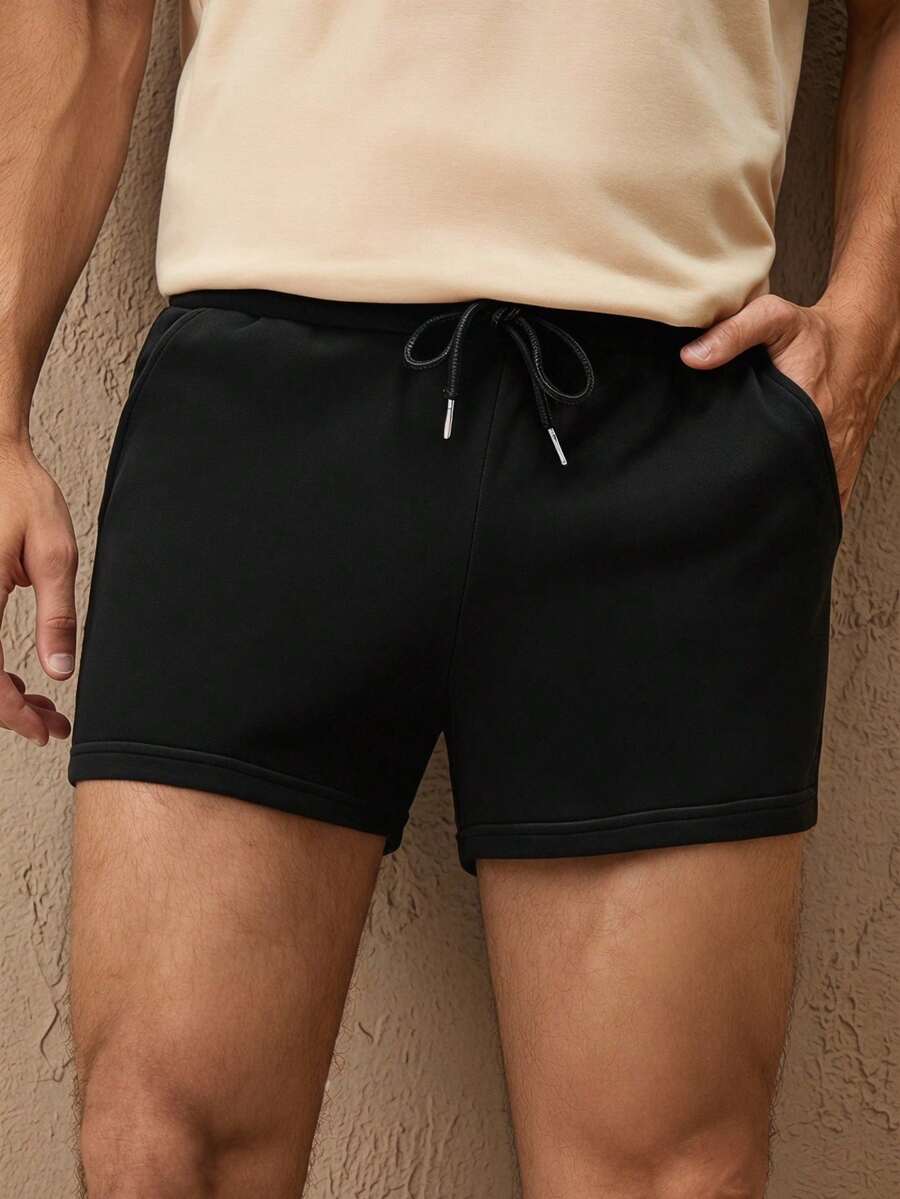 HIMLAND Pantalones cortos de chándal de algodón con cintura de cordón para hombre, vacaciones, regalos del Día del Padre