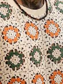 Manfinity CasualCool Áo ba lỗ nam, phong cách nghỉ dưỡng, vải đục lỗ, vải jacquard giả móc, phù hợp cho du lịch nghỉ dưỡng và giải trí, dáng ôm - Nhiều màu - Xem 4