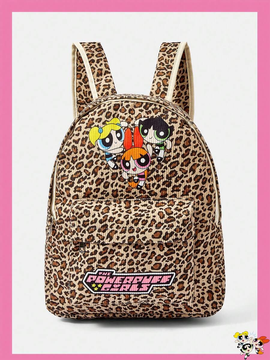 THE POWERPUFF GIRLS X SHEIN 一款豹纹印花时尚女童背包,用途广泛,容量大,超轻便,经久耐用,实用百搭,美观大方,风格时尚,简约休闲,亦可搭配其他单品,包括运动风、可爱风、卡通风等。这款背包便携透气,可折叠,防尘收纳,适合假日户外工作、办公送礼、通勤、旅行、度假等各种场合,是年轻女性和上班族的理想之选。 - 豹紋 - 查看 1