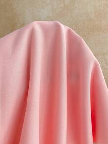 Soleia 2pcs Women Solid Color Asymmetrical Shoulder Long Sleeve Cropped Top And Shorts Set,Summer Outfits For Women - Baby Pink - View 3