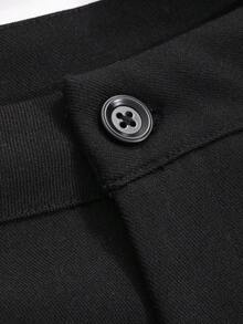 DAZY Solid Wide Leg Shorts - Black - View 7