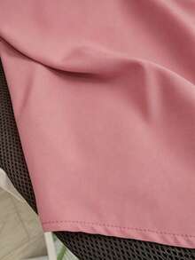 SHEIN LUNE Camisa de polo sin mangas con botones para tallas grandes - Rosado Sandía - Ver 3