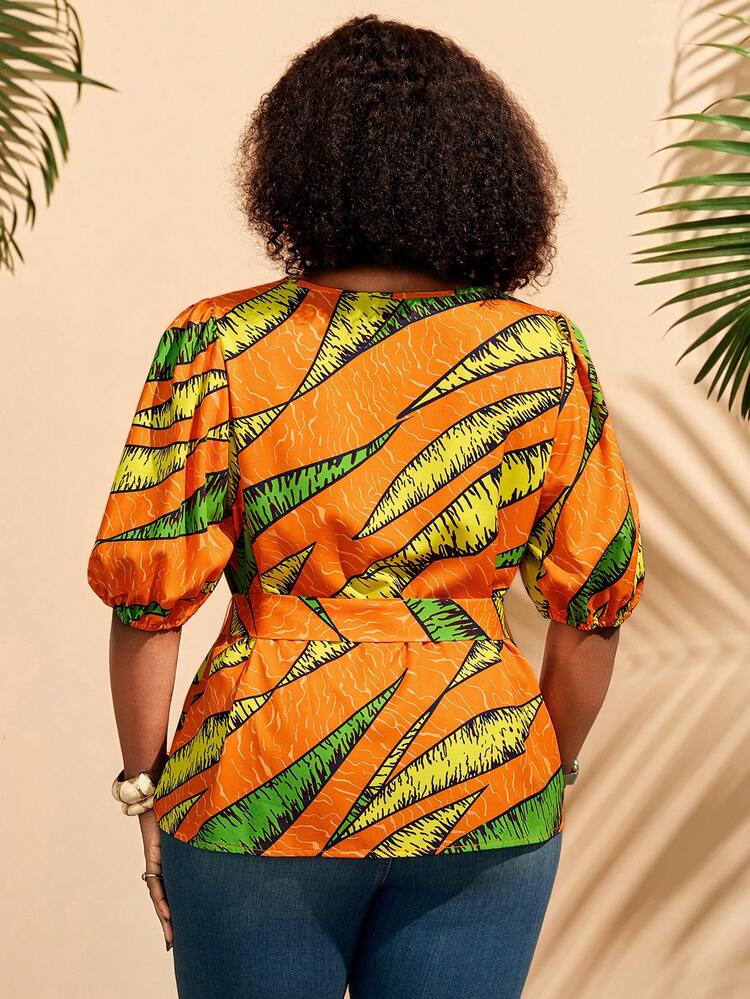 Plus Size Casual Vacation Botanical Print Shirt Summer Tops Summer Outfits Spring Clothing Spring Outfit Festival Outfits For Women Vacation Outfits Women Holiday Outfits For Women Summer Holiday Outfits